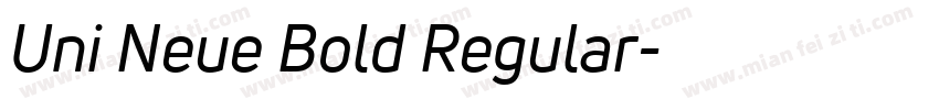 Uni Neue Bold Regular字体转换